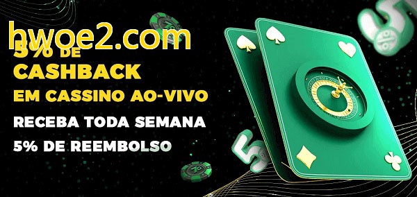 Promoções do cassino ao Vivo hwoe2.com